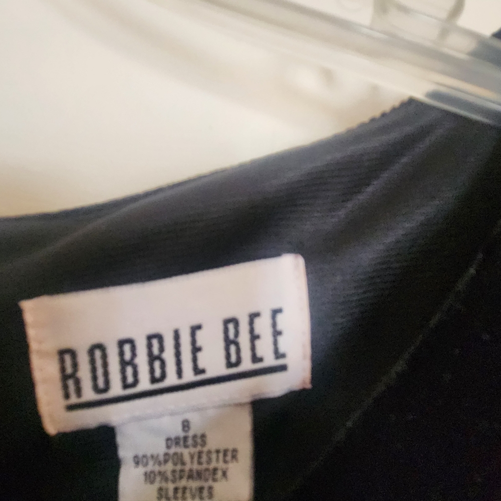 Robbie Bee Black Dress with Sheer Star Sleeves - Picture 4 of 6